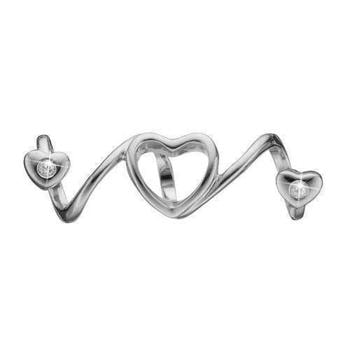 Christina Soul Mate fin med hjerter og hvide topaz, model 630-S80 købes hos Guldsmykket.dk her